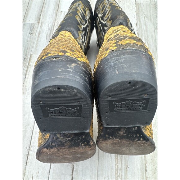 Los Altos Buttercup Python J-Toe Mens 7 EE Handmade Leather Exotic Cowboy Boots main image 9